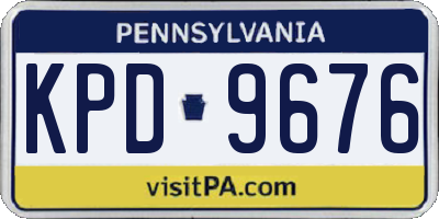 PA license plate KPD9676