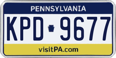 PA license plate KPD9677