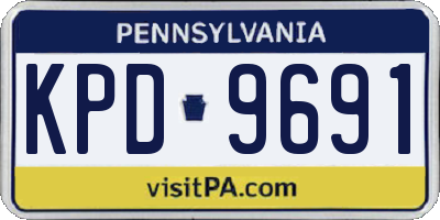 PA license plate KPD9691