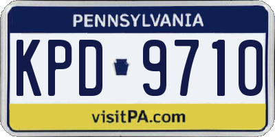 PA license plate KPD9710