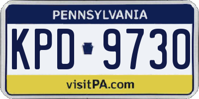 PA license plate KPD9730