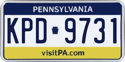 PA license plate KPD9731