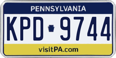 PA license plate KPD9744