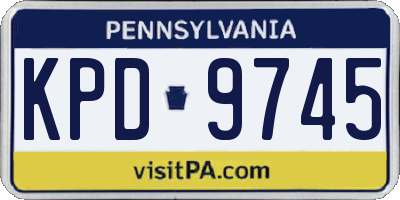 PA license plate KPD9745