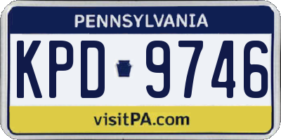 PA license plate KPD9746