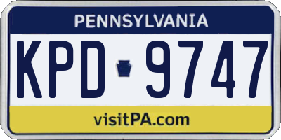 PA license plate KPD9747
