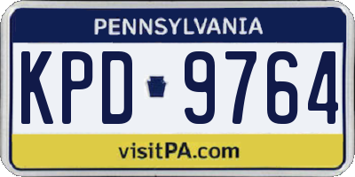 PA license plate KPD9764