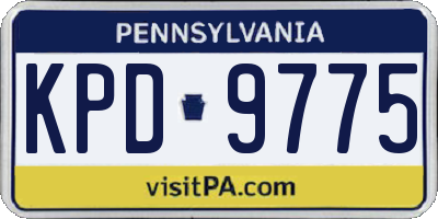 PA license plate KPD9775