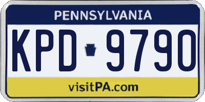 PA license plate KPD9790