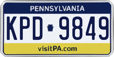 PA license plate KPD9849