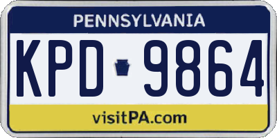 PA license plate KPD9864