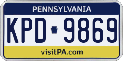 PA license plate KPD9869