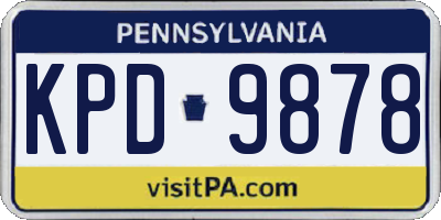 PA license plate KPD9878