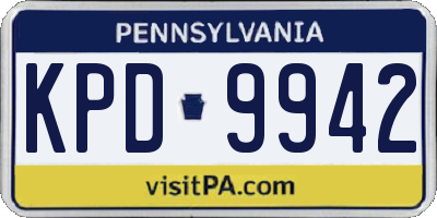 PA license plate KPD9942