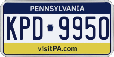 PA license plate KPD9950