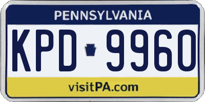 PA license plate KPD9960