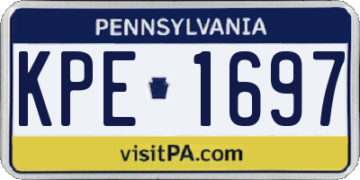 PA license plate KPE1697