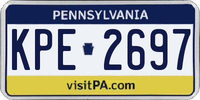 PA license plate KPE2697