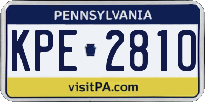 PA license plate KPE2810