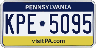 PA license plate KPE5095