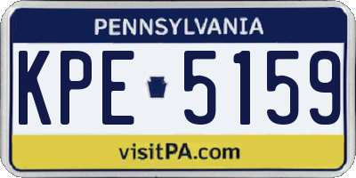 PA license plate KPE5159