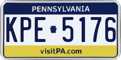 PA license plate KPE5176