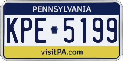 PA license plate KPE5199