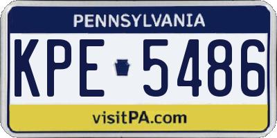 PA license plate KPE5486