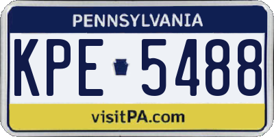 PA license plate KPE5488