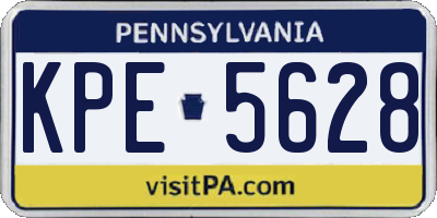 PA license plate KPE5628