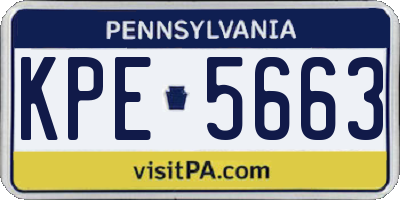 PA license plate KPE5663