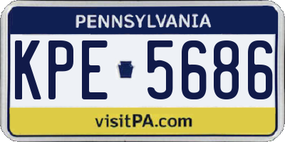 PA license plate KPE5686