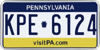 PA license plate KPE6124