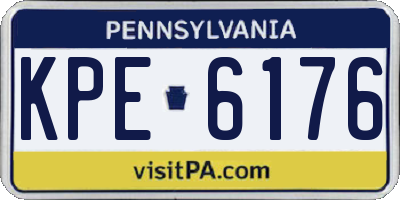 PA license plate KPE6176