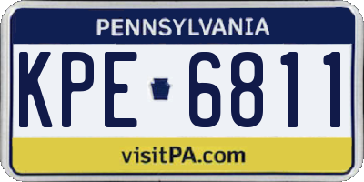 PA license plate KPE6811