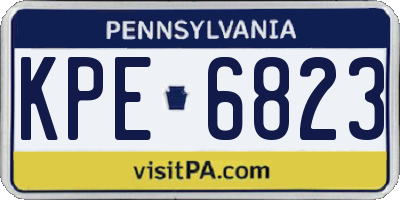 PA license plate KPE6823