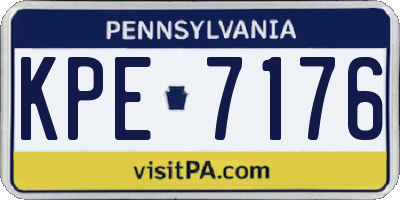 PA license plate KPE7176