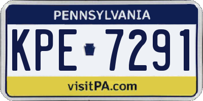 PA license plate KPE7291