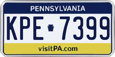PA license plate KPE7399