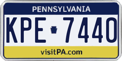 PA license plate KPE7440