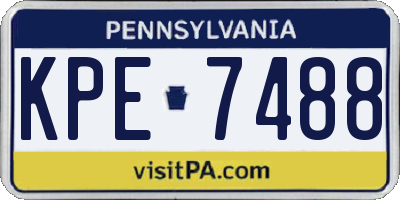 PA license plate KPE7488