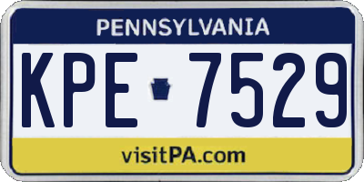 PA license plate KPE7529