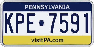 PA license plate KPE7591