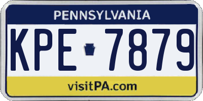 PA license plate KPE7879