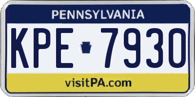 PA license plate KPE7930