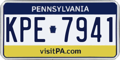 PA license plate KPE7941
