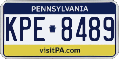 PA license plate KPE8489
