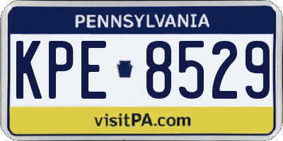 PA license plate KPE8529