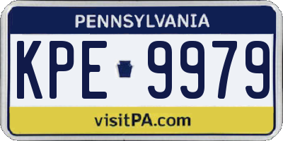 PA license plate KPE9979