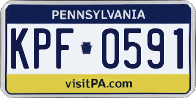 PA license plate KPF0591